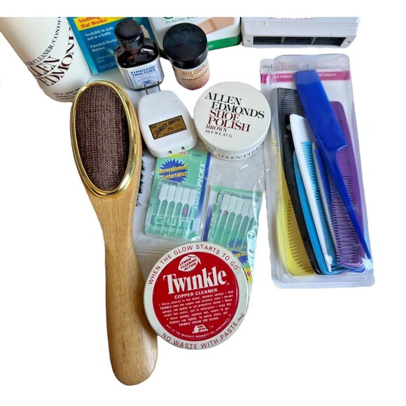 Contents Of Vintage Bathroom Medicine Cabinet Bottles Tins Etc. Staging Props - Picture 5 of 9